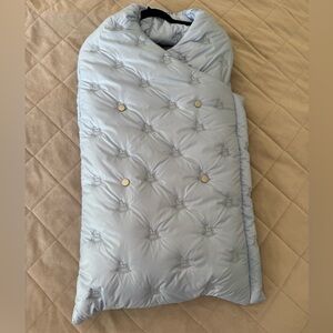 Luxurious Blue and Silver Quilted One piece walking bag